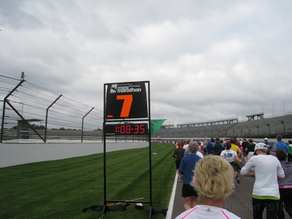 Indy Mini-Marathon 2010 285.jpg - The Indy MIni-Marathon is a half marathon which features a lap around the famed Indianapolis Motor Speedway. I ran the race held on May 8, 2010 which was a windy and cool day.